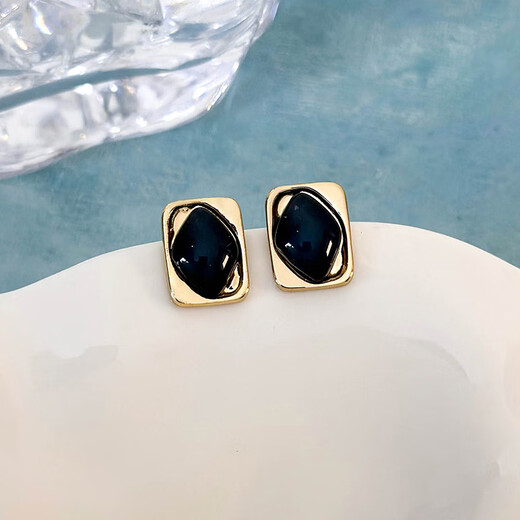 
Buckle Blue Earrings Literary Fresh Haze Blue Flowers Geometric Versatile Earrings Earrings Sweet Jewelry Women 2# 14082C