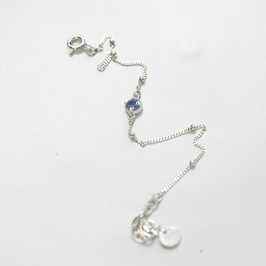 Shilian December birthstone natural tanzanite sterling silver 925 silver minimalist design niche temperament lucky success bracelet customized 15-18.5cm adjustable