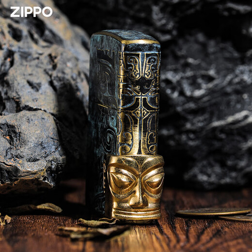 
ZIPPO kerosene lighter genuine treasure stamp bronze man face personal collection gift bronze man face [new machine oil-free] DY9902TZ