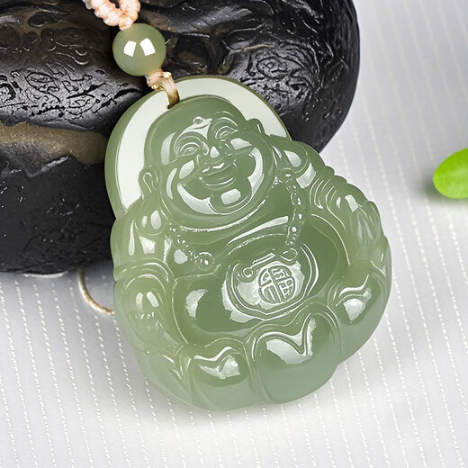 Ke yu ke ke Live -Auswahl Hetian Jade Buddha Anhänger Frauen Jade Maitreya Buddha Anhänger Hetian Jade Buddha Herzog Jade Anhänger Jade Shui Farbe Jade Buddha M6628z