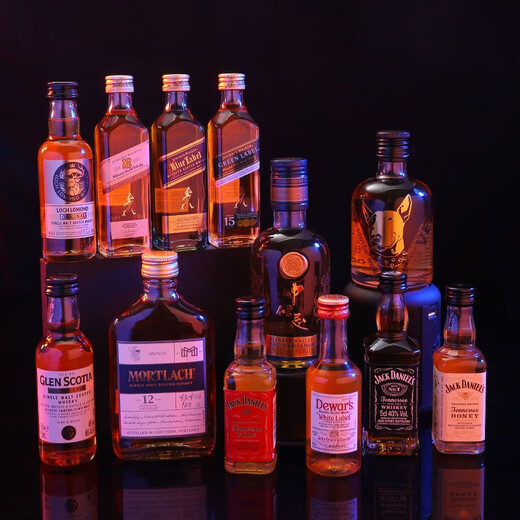 Jitu importierte ausländische Wein Jack Dani Roman Lake Johnnie Walker Whisky kleine Flaschenwein Edition Kombination Set Bull Head Single Malt 100ml