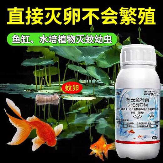 Escherichia coli, Bacillus thuringiensis mosquito larvae medicine to eliminate larvae eggs, fish tank, fish pond, pond insecticide 100ml