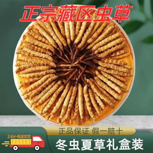礼盒冬虫夏草礼盒虫草2根1克干货冬虫草送礼滋补精品礼盒装 西藏那曲断草10克送1克发11克