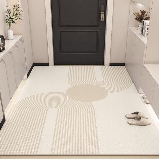 German crafts home entrance floor mat high-end door mat pvc leather free washable erasable and cut anti-slip door floor mat Musann-15925 140*160cm [original design, versatile color matching]