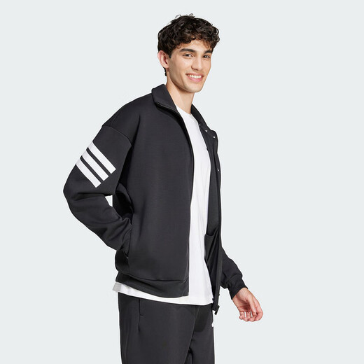 阿迪达斯 （adidas）外套男装 2025春季新款经典简约运动服针织立领男士上衣夹克 JD4885 XXS