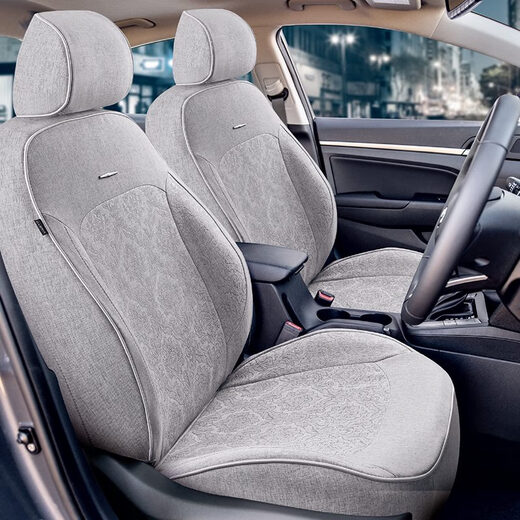 Cubiertas de asiento de automóvil personalizadas de Buwei todas las estaciones tela universal A4L Mercedes-Benz Magotan CRV Cushion Cushion Cerrado Cerrado Brown DB6172 Hilo de seda de hielo de 5 asientos