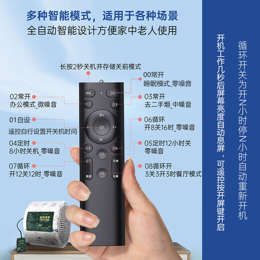 Simple family small particle size ecological household pure negative ion generator negative ion air purifier pet deodorant bathroom toilet deodorizing purifier sterilization household disinfection machine 1.9 billion negative ion air purification health machine fat pink remote control bracelet pen