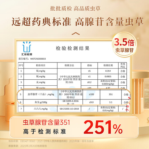 源江草冬虫夏草高洁净虫草3根/g 1克养生滋补品体验装【好滋补认证】