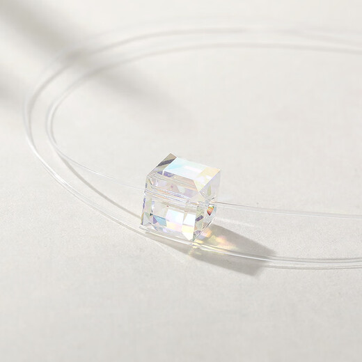 DidiZooS925 silver mossanite necklace transparent fishing line round bead zircon pendant female small fresh collarbone chain A673_zircon 8M 925 silver
