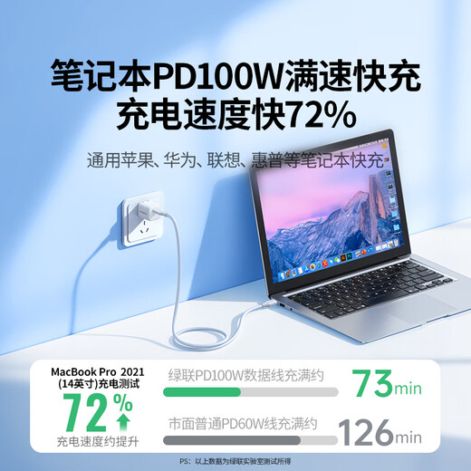 Greenlink is suitable for Apple 17/16/15 charging cable type-c data cable double-ended PD100W fast charging ctoc car iPhone17/16/15ProMax tablet notebook 2 meters