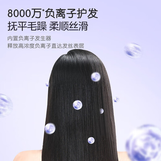 Midea hair dryer for home business trips, portable negative ions, high-power, non-harming hair dryer, constant temperature, quick-drying hair dryer, student dormitory, available for school holiday birthday gifts, Aurora Purple | 80 million negative ions | 1800W