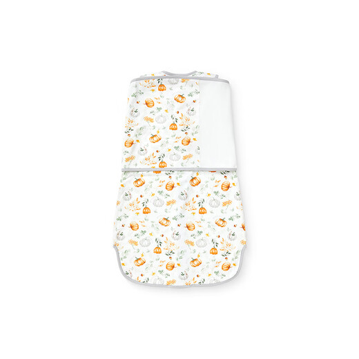 YEEHOO Anti-Shock Sleeping Bag Wrapped Newborn Sleeping Bag Pure Cotton Swabbing Scarf Sweater Spring and Summer Camellia Pumpkin 52-73cm