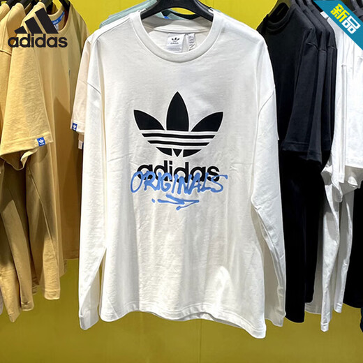 Adidas Clover Langarm T-Shirt Herren 2025 Sommer New Sportswear Round Hals Lose lässiger Pullover IA4877 JM7271 XS