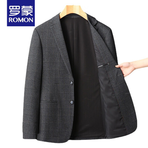 
ROMON Middle-aged Daddy Suit Jacket Spring and Autumn 2025 New Business Official Casual Suit Men's Single Top Jacket E693 Blue M 170 [Suitable for 95-120Jin [Jin equals 0.5 kg]]