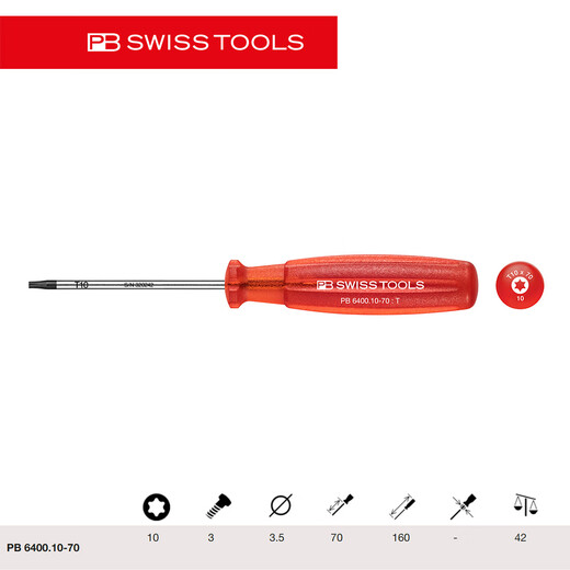 XMSJPB Schweiz importiert mit hoher Verschleiß-resistenter Kabine Ein-förmiges Kreuz-Schlupf-Schraubendreher 6190/3/6400 Parallel Werkzeugspitze Schraube Batch PB 6190.3-150
