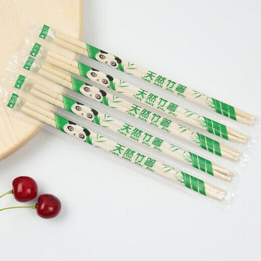 Jidaocook disposable chopsticks wholesale restaurant special round chopsticks bamboo chopsticks convenient chopsticks hygienic chopsticks set fast food takeaway chopsticks 5.5mm diameter with toothpicks 500 pairs