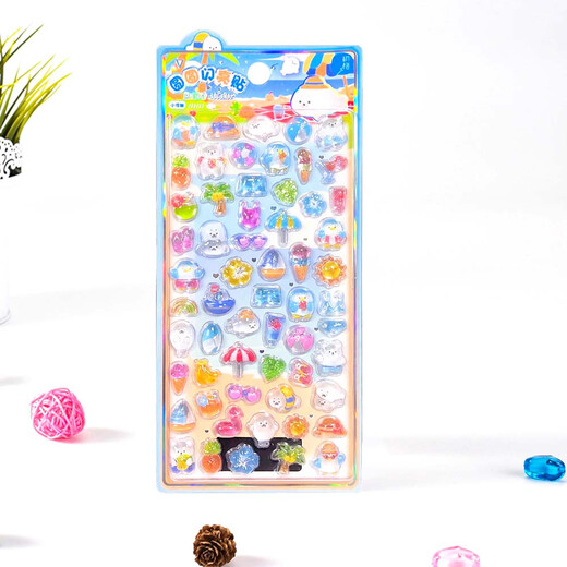 Pegatina de primer grado para niños pegatinas diamantes juguetes niños y niñas dibujos animados de alivio de cristal tridimensional