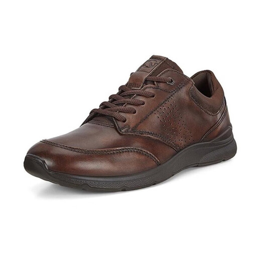 ECCO casual leather shoes for men, lightweight cowhide sneakers, walking shoes, comfortable and breathable, Owen series, brown 44