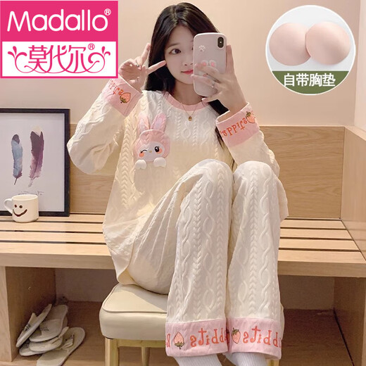 Pajama modal Cardigan de verano Femenino Trazo de mangas largas Suites Summer Sexy Ladies Spring, ropa de hogar, otoño e invierno SSM-3882 L [95-120Jin [Jin iguala 0.5 kg]]]