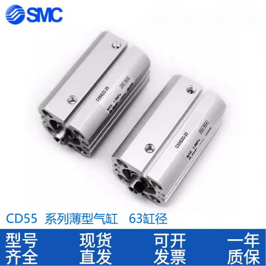 SMC thin cylinder CD55B/C55B63-5-10-20-30-40-50-75-100-125-15 milky white C55B63-5