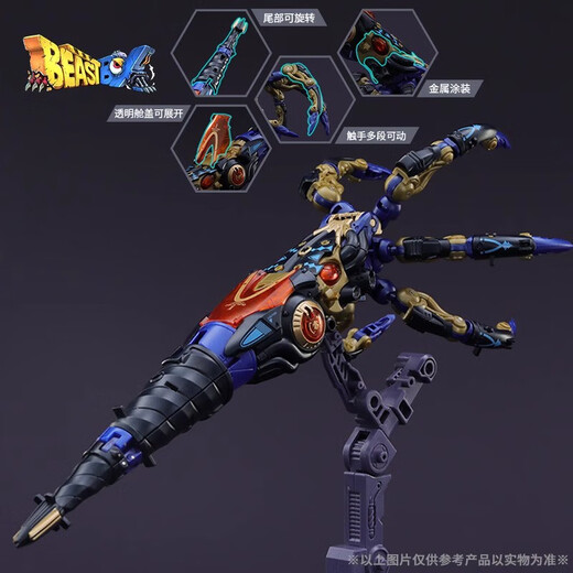 正版深渊螺旋房角石52toys猛兽匣限定版系列变形机甲模型 电波司令-蝙蝠+收纳盒 5*5cm闭合状态