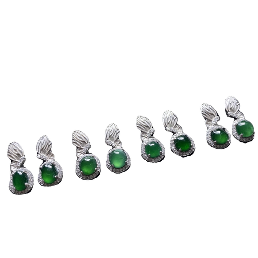 DRJEFUN Qiujia Collection 925 Серьговые серьги Серьги Серьги Серьги Серьги Серьги Серьги Серьги Серьги Серьги Серьги Серьги Серьги с серьгами бренда с серьгами зеленые нефритовые серьги 6627 6627