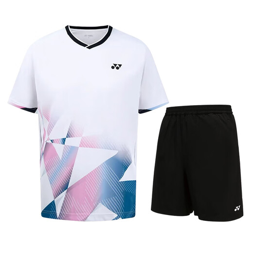 Yonex yonex badminton Anzug Wettbewerb Training Herren Sportarten Kurzarm Shorts Set 110095bcr White O.