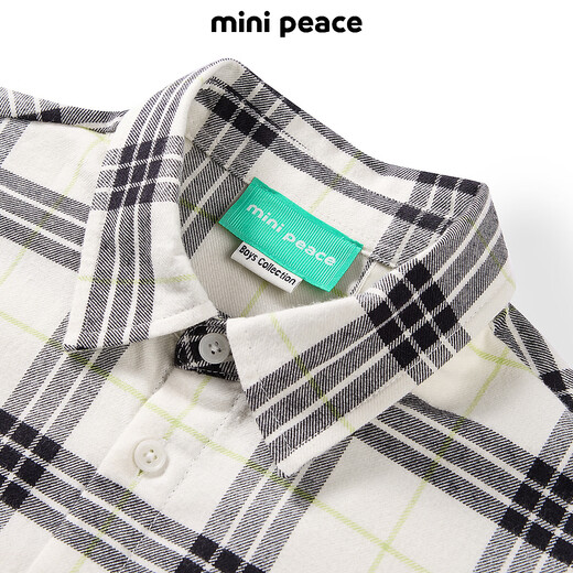 MiniPeace Children's Spring New Boys' Shirt F1CAF1263 Black 160