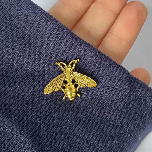 ANST OND PHOENIX GOLD STATER STOCIAL HEURMIER Personnalisé Signification d'abeille petite broche Men's Summer Shirt Coll Coll Clasp Men's Retro Vintage Silver