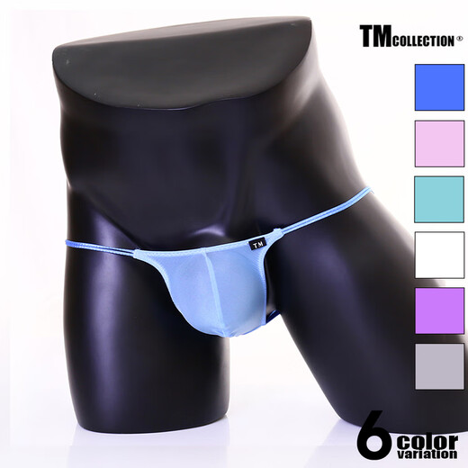 G-STATION性感TM系列男士丁字裤Clear skin超薄高透3D囊袋超细腰带高弹内裤 紫色 1条 M （日码 偏小）