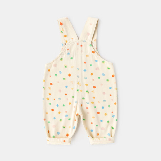 Dudujia 100% cotton baby overalls pure cotton autumn boys' pants autumn style girls casual pants children's trousers trendy off-white 90