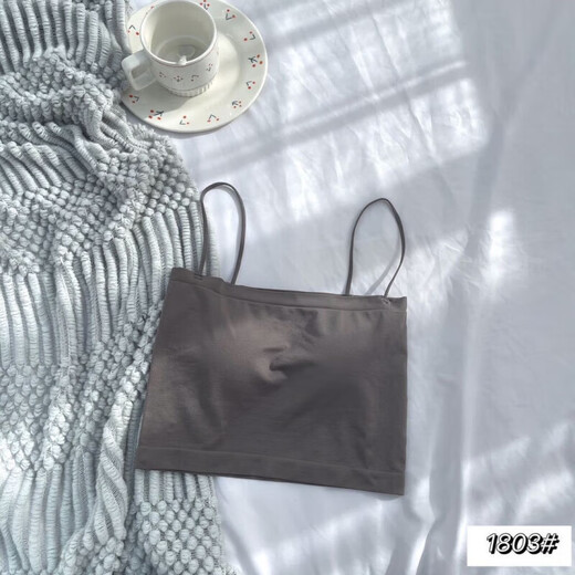 Mi Xiao main vest women's fixed coaster no rims underwear sling tube top female beauty back tube top sling long khaki one size (80-130Jin Jin is equal to 0.5 kg)