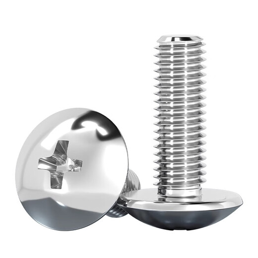 Tianzhuo Hardware 304 stainless steel cross large flat head screws umbrella machine screws mushroom head bolts round head M2M3M4M5M6M8 M6*10-20 only 304