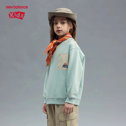 Newbalance NB Kinderkleidung 25 Jahre Frühling neuer Stil für Männer und Frauen vielseitiger Sportarten runder Nackenpullover Sweatshirt 7ZF12053 7ZF12053-OML 120 cm
