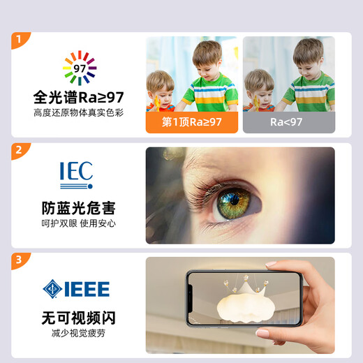 XMSJ女孩卧室灯2025年流行灯卧室吊灯皇冠儿童房灯新款奶油风全光谱 2YH9226+白色-普瑞光源+55CM+48
