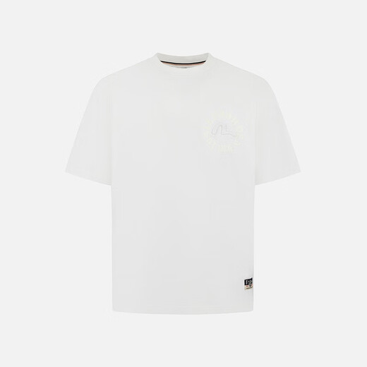 Evisu Fu Shen 2025 Sommer Neues Produkt Herren Drachenmuster gedruckt lose T-Shirt Weiß L [lose optional 1 Größe]