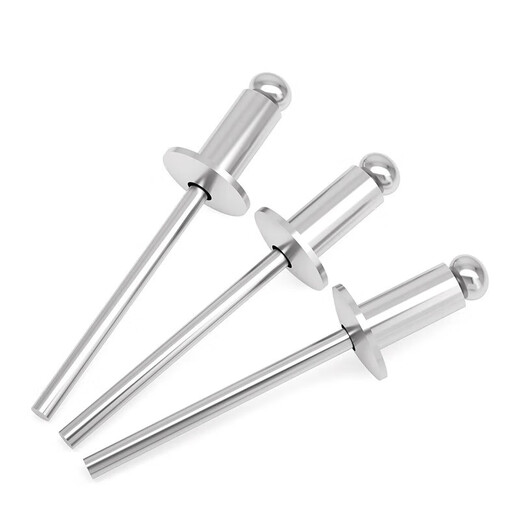 Jinchao all-iron flat round head rivets steel rivets open round head core blind rivets flat round head iron rivets M3.2*6 (50 pieces)