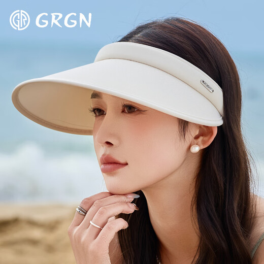 GRGN sun protection hat women's empty top hat summer sun hat sun hat outdoor all-match cool hat face covering anti-UV hat women