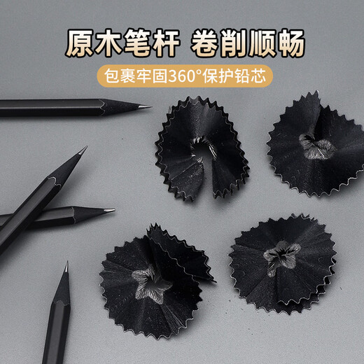 宝克（BAOKE）黑木铅笔HB 六角笔杆考试美术生素描 无铅毒无异味幼儿园练字书写铅笔PL1713 【HB黑木铅笔】10支/盒
