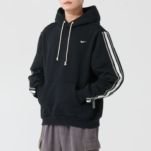 Nike (NIKE) men's sweatshirt 25 spring new sportswear outdoor trendy fashion plus velvet warm hooded pullover HJ3882-010 S