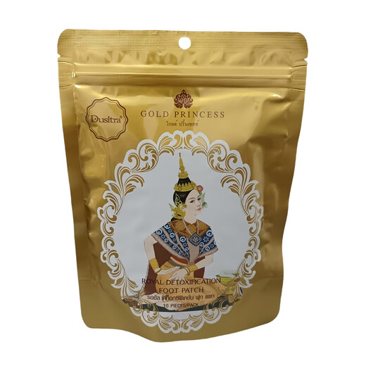 Dusitra Thailand imported royal foot patches original authentic bamboo vinegar ginger sleep fatigue relief discharge wet health foot patches royal bamboo vinegar foot patches 10 patches * 1 pack