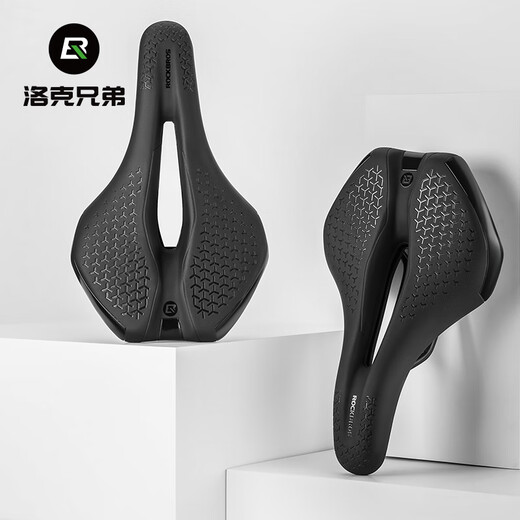 Rock Brothers bicycle seat saddle mountain road bike seat cushion comfortable hollow racing cycling accessories black