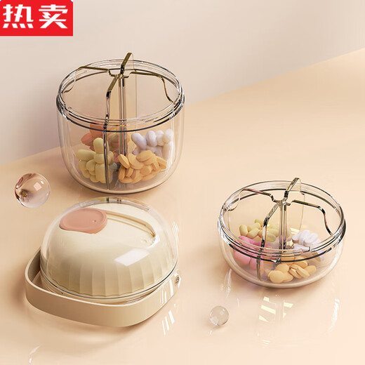 Weiliang imported quality portable medicine box for home use for brunch and late afternoon and night 7 days large capacity mini pill items small 4 grid cream white 7375 days: large capacity 7