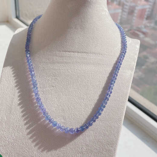 Lie Rui Tanzanite Plain Abacus Bead Necklace Colorful Gift Elderly Gift Clavicle Chain Large Particles