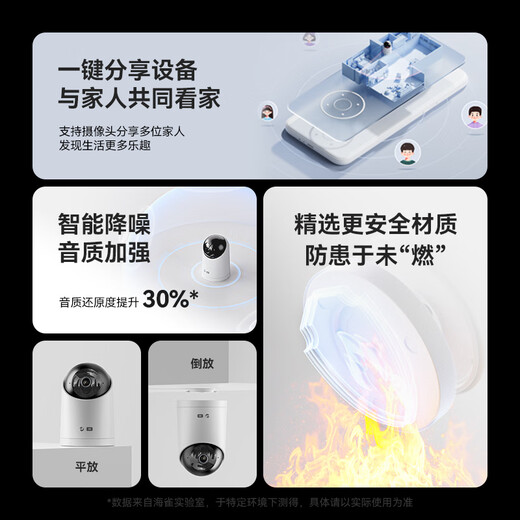 Huawei Intelligent Selection Puffin Camera 5 Megapixel Monitoring Home Mobile Phone Remote 360 ​​Degree No Blind Angle Panoramic Night Vision Home Indoor Wireless Baby PTZ Care 3i3K