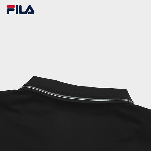 Fila Pilot POLO | Fila official men's knitted POLO2025 summer new fashion casual cool short-sleeved black-BK L 175/96A/L