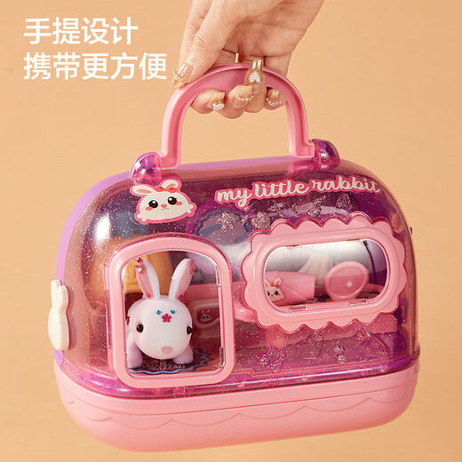 German quality children's house play toys girls rabbit dolls 2 or more for 3 to 10th birthday gifts [Deluxe version house play] rabbit dolls can be graffitied and washed
