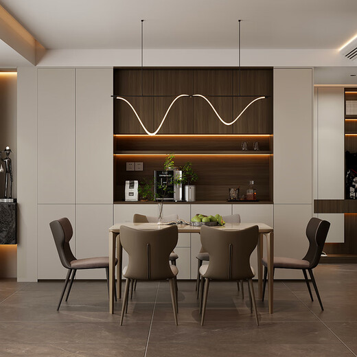 Quanyou whole house customized wardrobe bedroom modern simple living room background wall small apartment cabinet finished furniture set 35800 yuan whole house package package