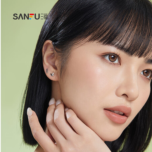 Sanfu 925 silver sweet and cool earrings pair, fashionable design and exquisite jewelry earrings 814694 655615 2 pieces