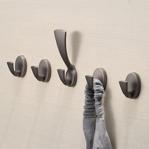 Fandiluo (fandiluo) new Chinese style gold hook single modern simple door back coat hook wardrobe clothes clothes hook light luxury wall hanging 825-Pearl gray small